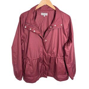 T by Talbots burgundy‎ windbreaker XL jacket